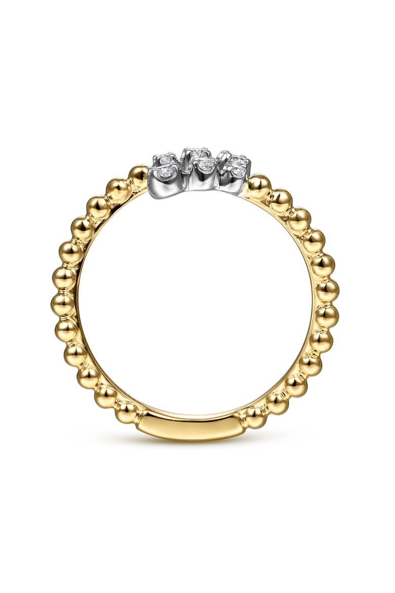 Bujukan Two-Tone 14K Gold & Diamond Bypass Ring, Alternate, color, TWO TONE