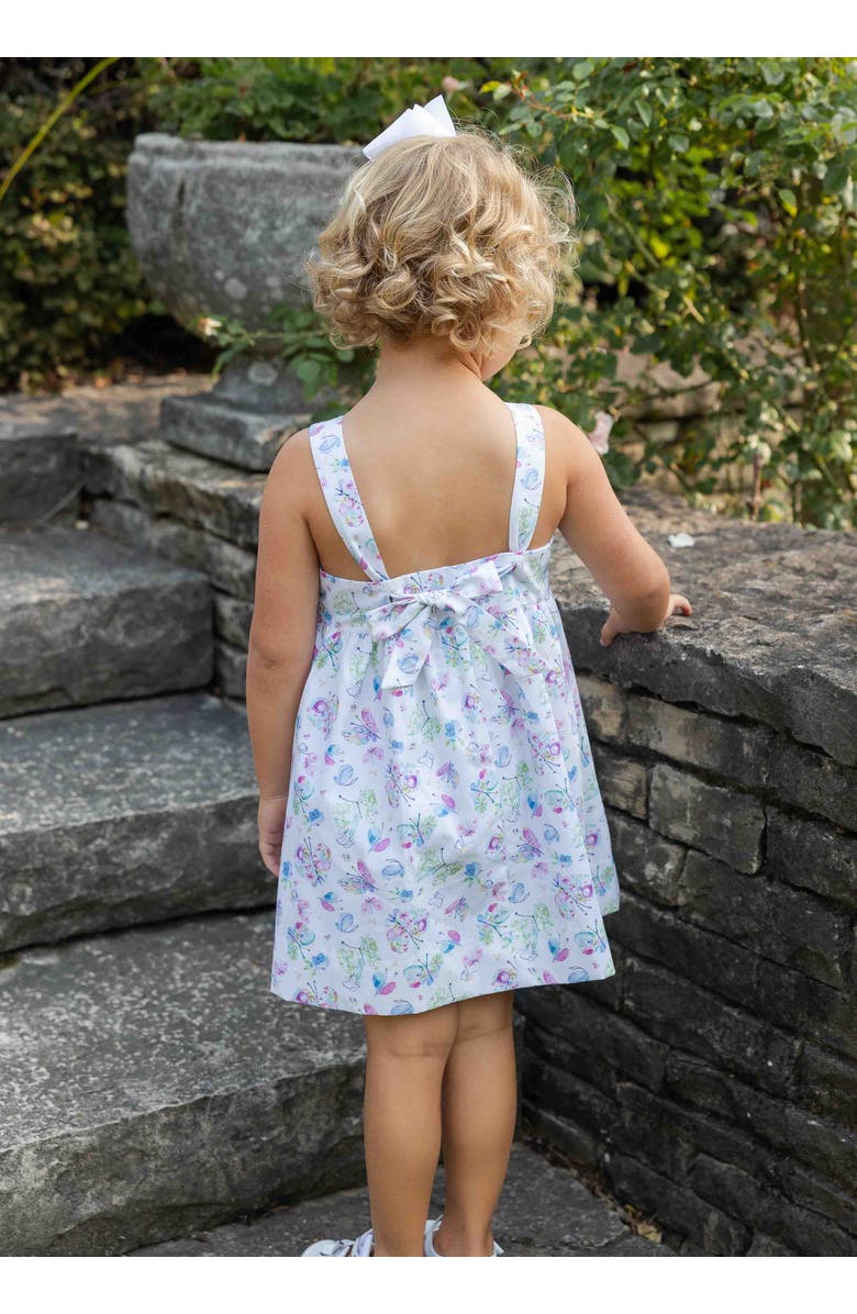 Florence Eiseman Butterfly Print Dress with Butterfly, Alternate, color, White / Multicolor