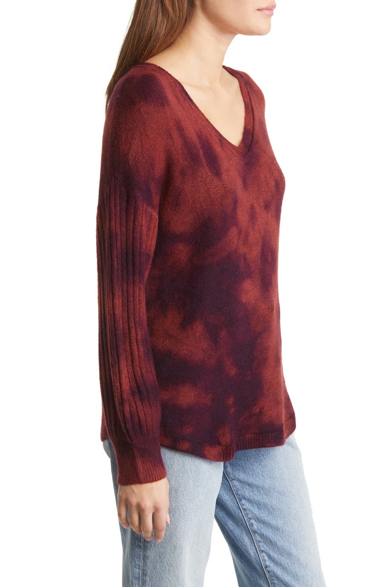 Wit & Wisdom V-Neck Blouson Long Sleeve Sweater, Alternate, color,