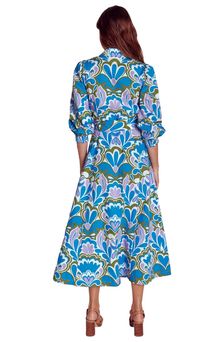 Boden Clara Print Tie Waist Maxi Shirtdress, Alternate, color,