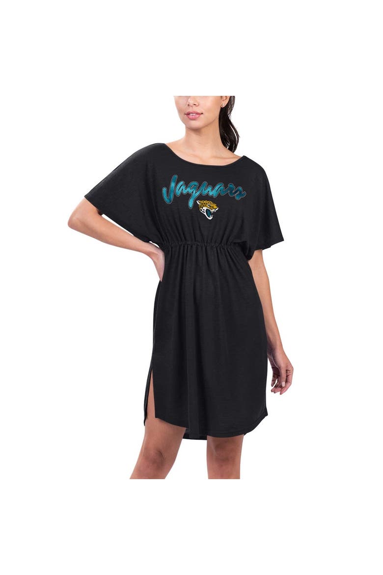 Women's G-III 4Her by Carl Banks Black Jacksonville Jaguars Versus Swim Cover-Up, Alternate, color, Black