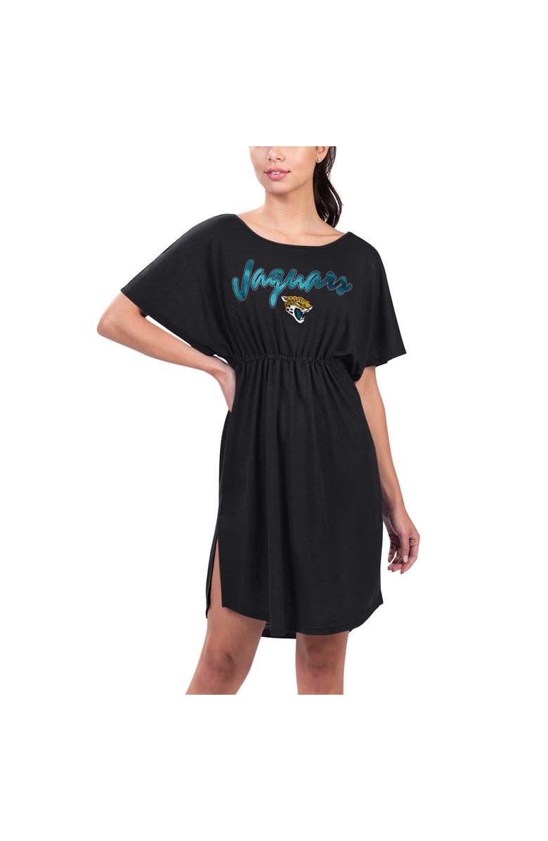 G-III 4HER BY CARL BANKS Women's G-III 4Her by Carl Banks Black Jacksonville Jaguars Versus Swim Cover-Up, Alternate, color, Black