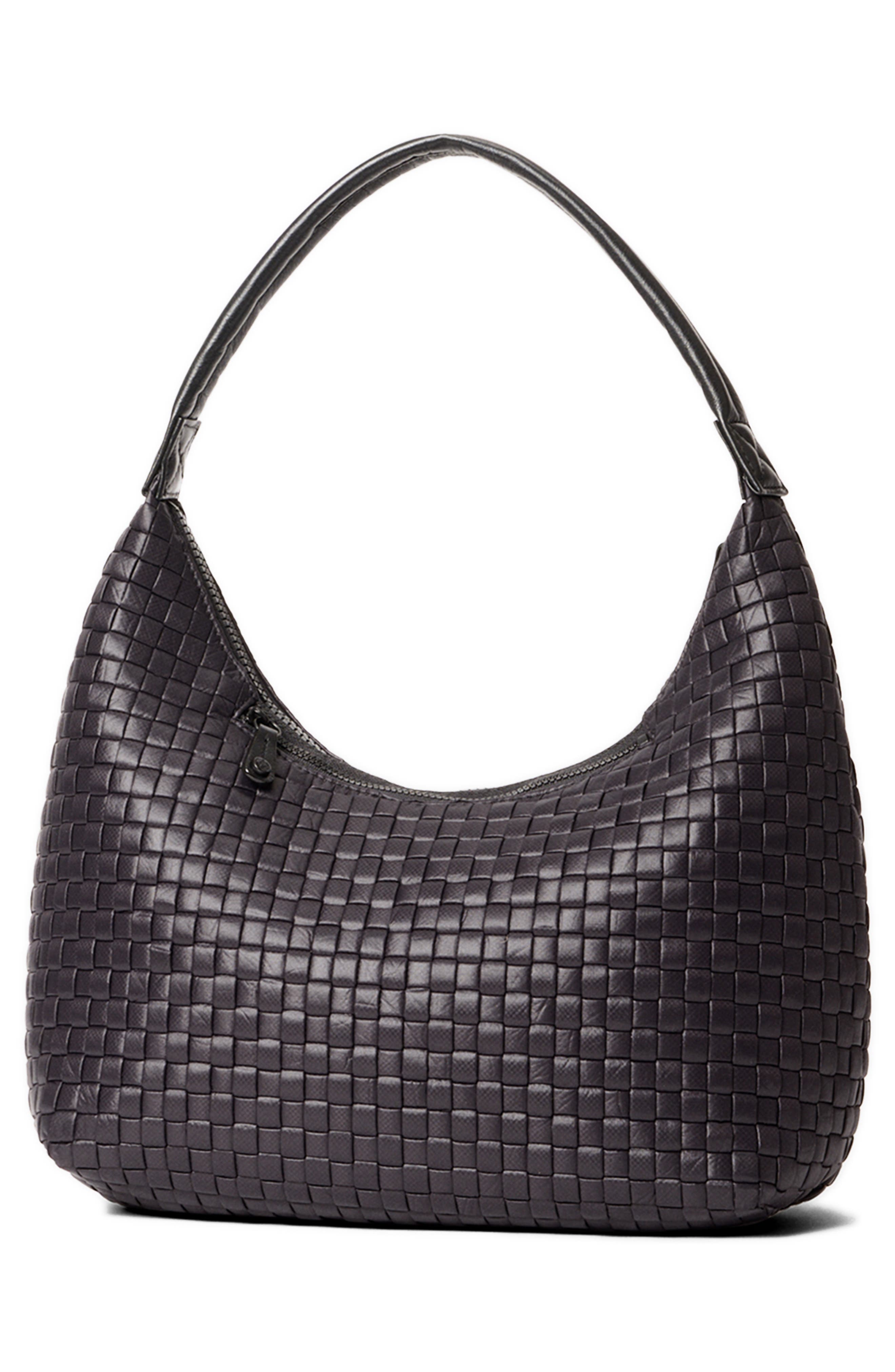 MZ Wallace Medium Woven Nylon Shoulder Bag, Alternate, color, Black