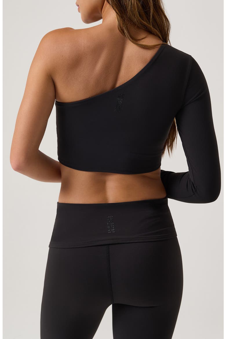 Reece One-Shoulder Sports Bra, Alternate, color, BLACK