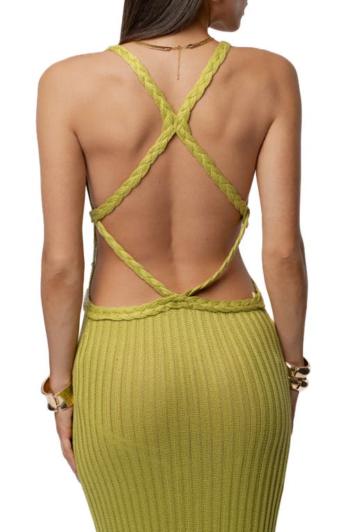 Jluxlabel Drift & Dream Open Back Body-con Maxi Sundress In Green