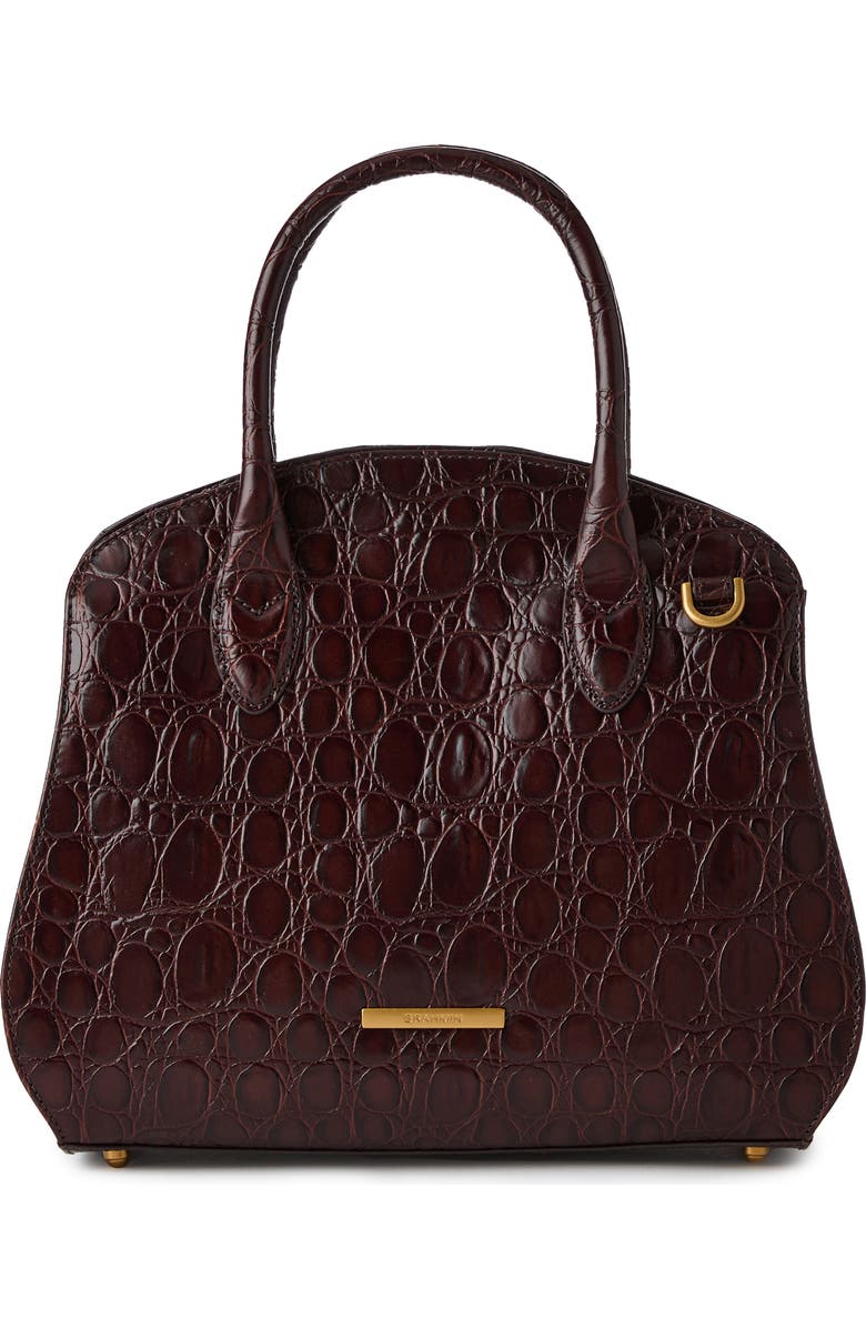 Brahmin Rosetta Lizard Embossed Leather Satchel, Main, color,