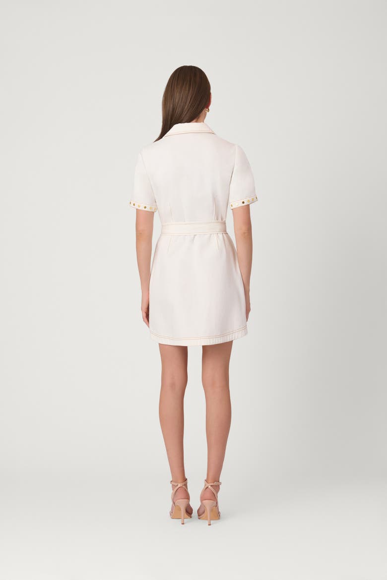 Studded Denim Laurie Dress, Alternate, color, Ivory
