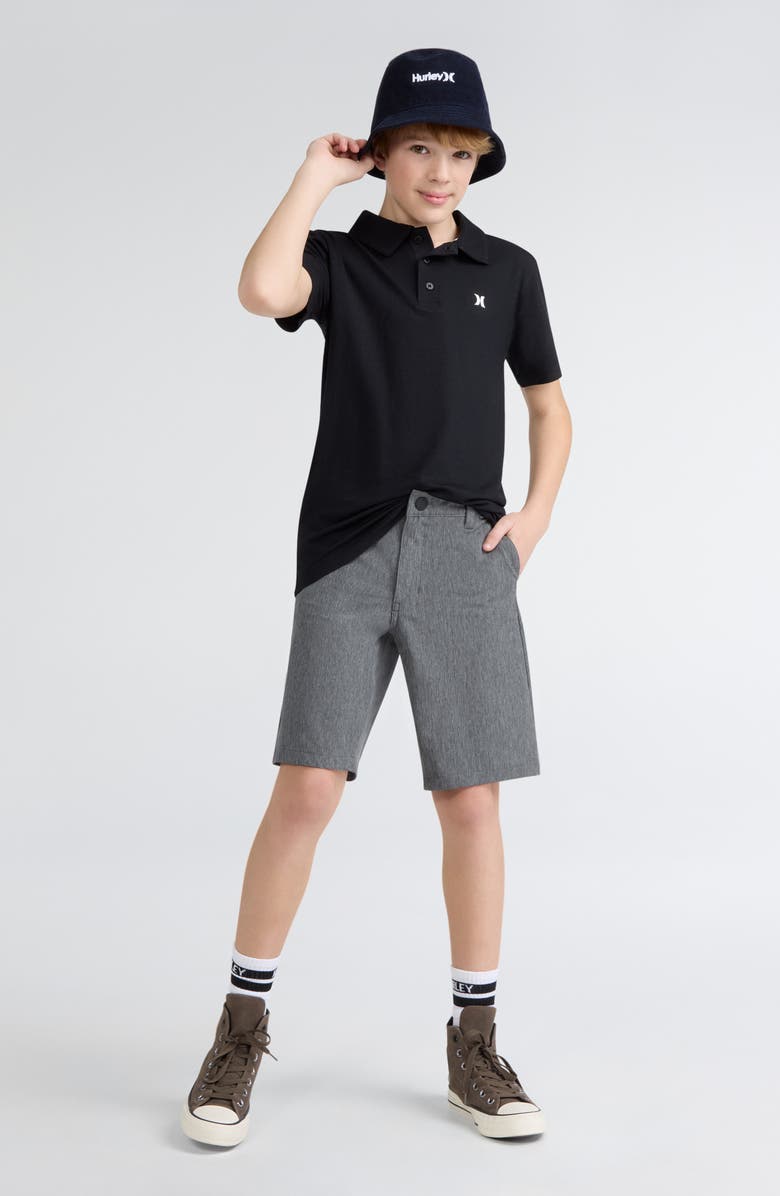 Hurley Kids' Stretch Back Walk Shorts, Alternate, color, Black