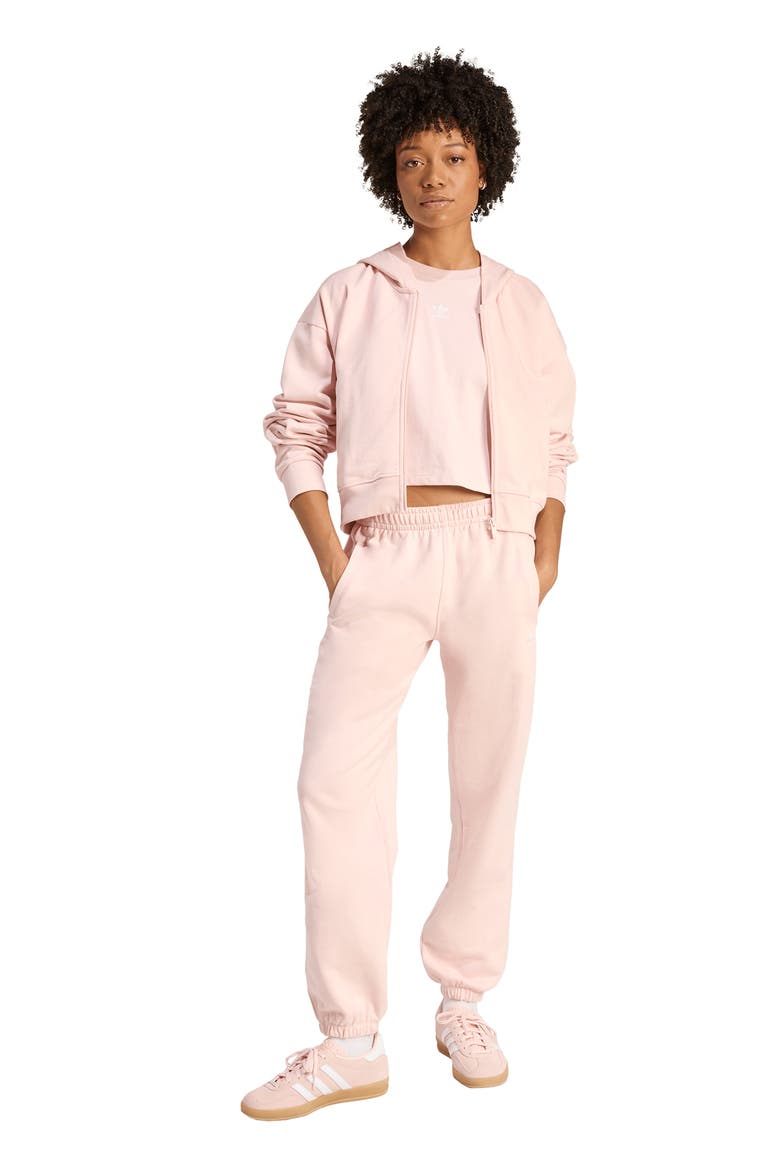 Essentials French Terry Hoodie, Alternate, color, SANDY PINK/
