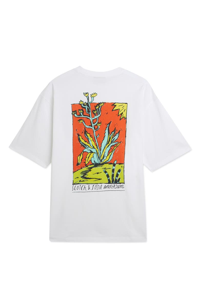 Scotch & Soda Loose Fit Cotton Graphic T-Shirt, Alternate, color, Bright White