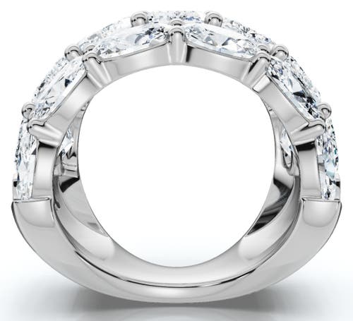Bliss Diamond 12.30ct Diamond Wide Fashion Ring Emerald & Oval Cut Gold Lab Grown Band