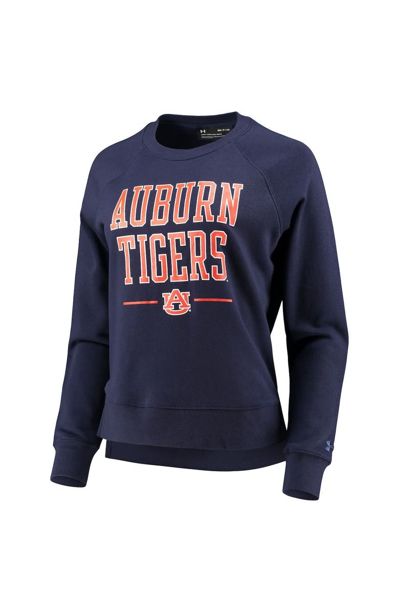 Under Armour Women's Under Armour Navy Auburn Tigers All Day Fleece Raglan Pullover Sweatshirt, Alternate, color, 