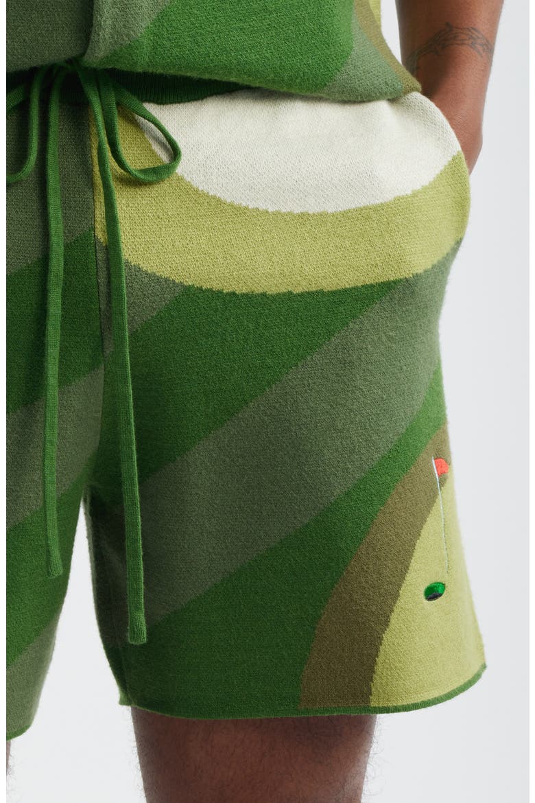 Golf Course Knit Shorts, Alternate, color, GREEN
