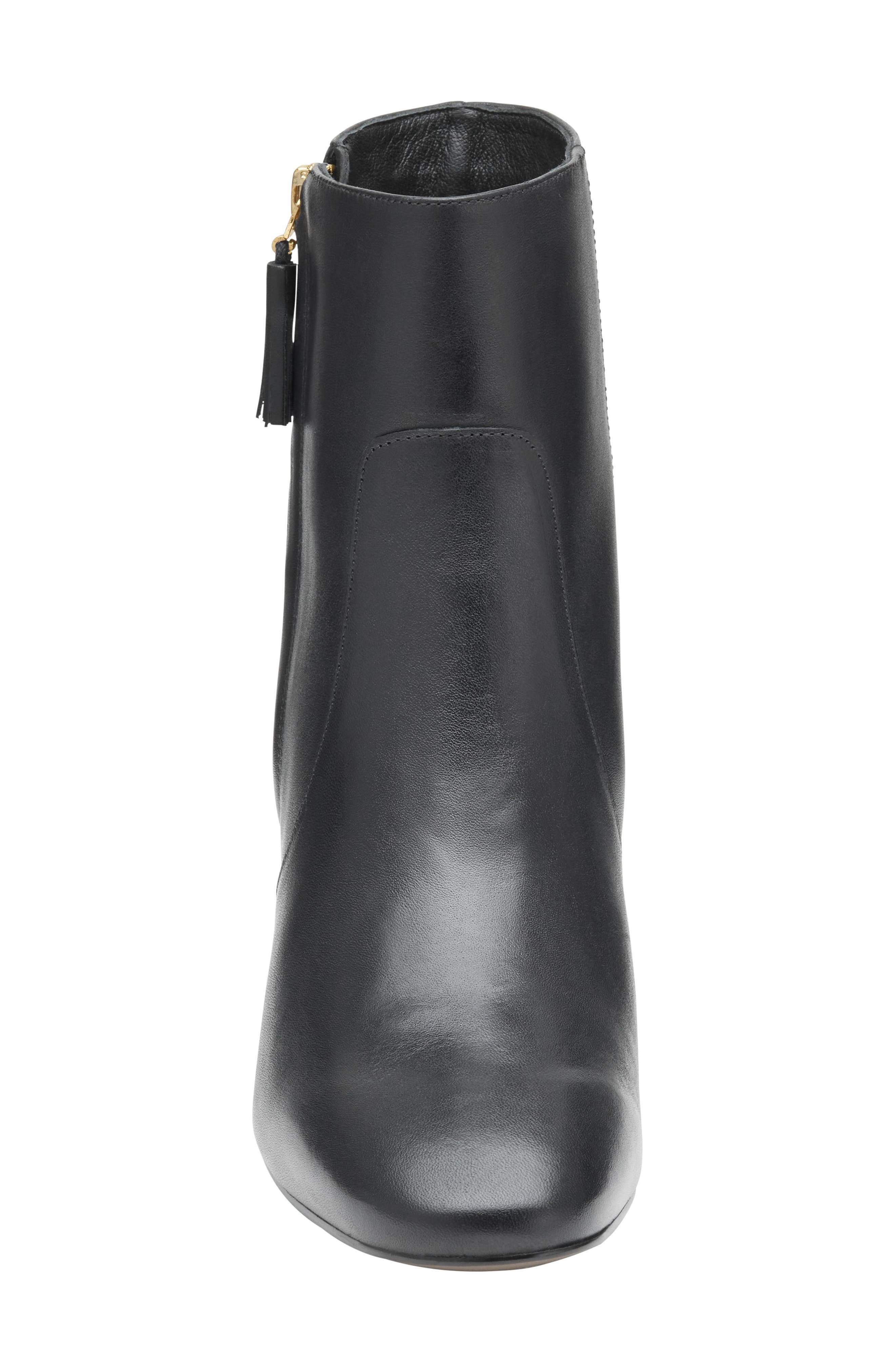 Johnston & Murphy Eleanor Block Heel Bootie, Alternate, color, Black Calfskin