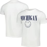 LEAGUE COLLEGIATE WEAR Men's League Collegiate Wear White Michigan Wolverines Smiley All American T-Shirt