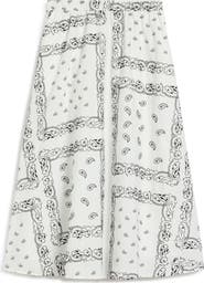 Weekend Max Mara Caravan Bandana Print Cotton Skirt