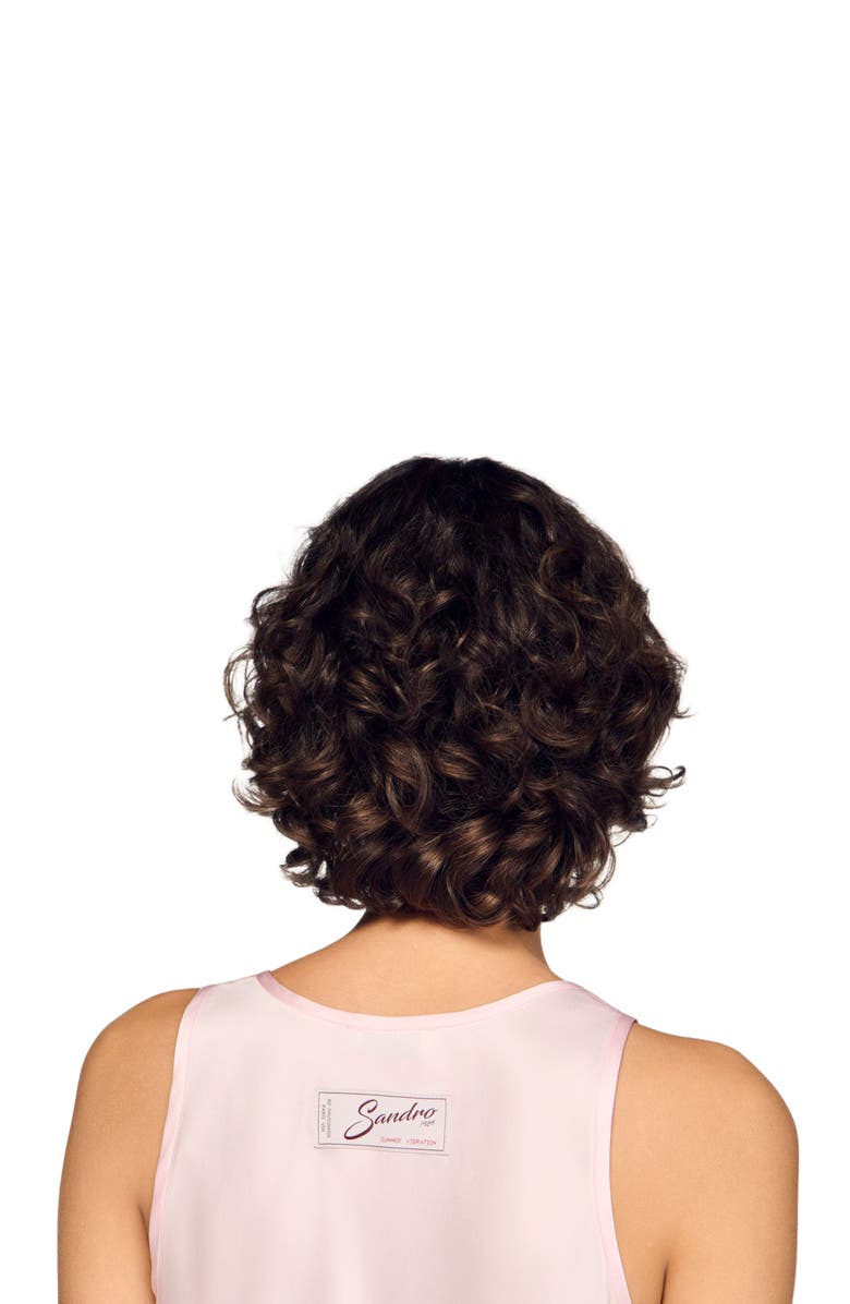 SANDRO Satin top with lace, Alternate, color, Light Pink