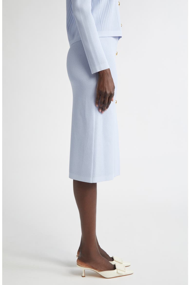 Mixed Stitch Flatback Rib Skirt, Alternate, color, BLUE LAGOON