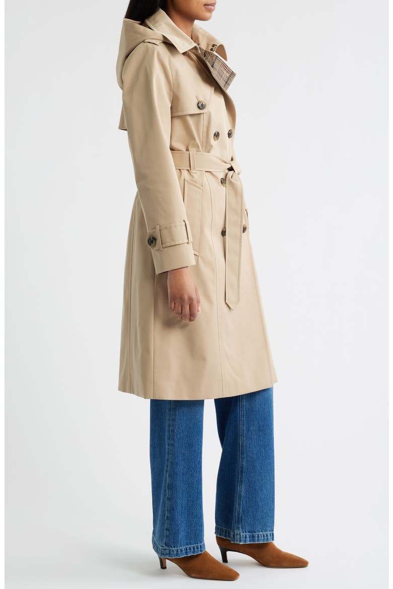 Heritage Trench Raincoat with Removable Hood, Alternate, color, STONE