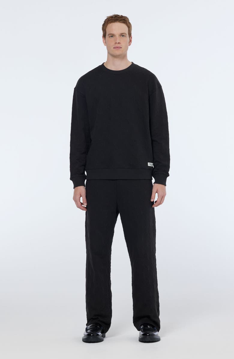 Scotch & Soda Jacquard Knit Texture Sweatshirt, Alternate, color, Black