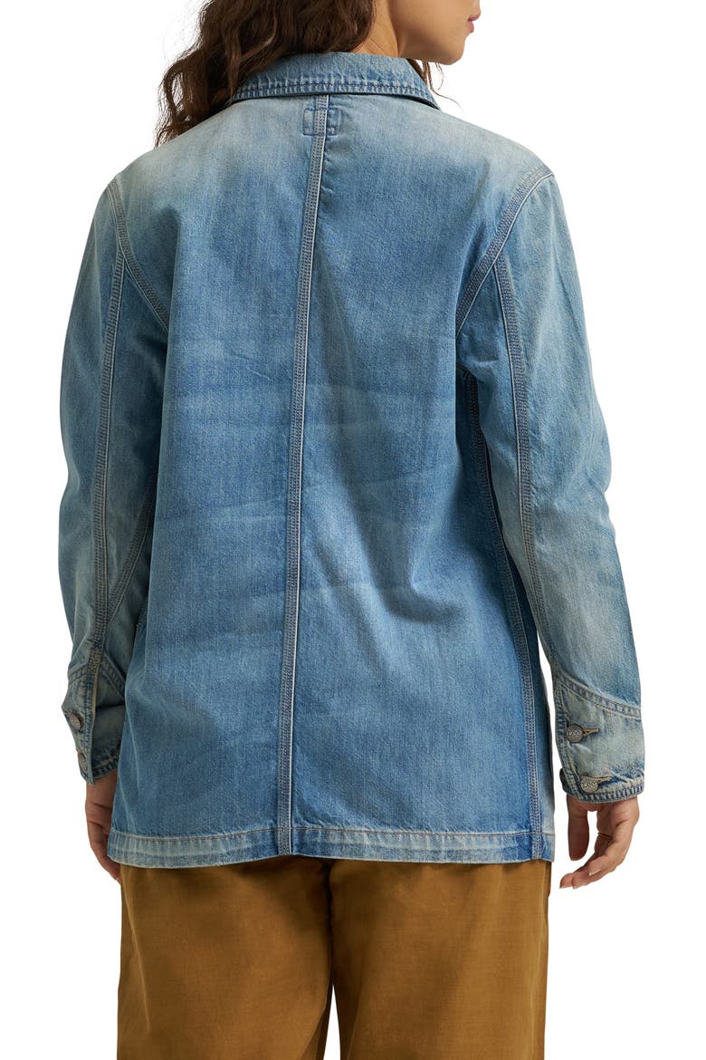 Denim Chore Jacket, Alternate, color, ACROSS THE SEA
