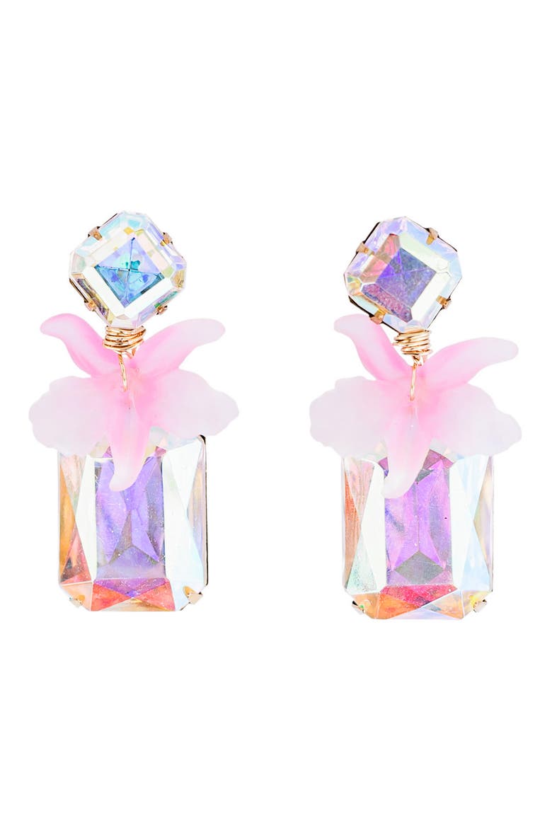 Wild Orchid Drop Earrings, Main, color, PINK MULTI