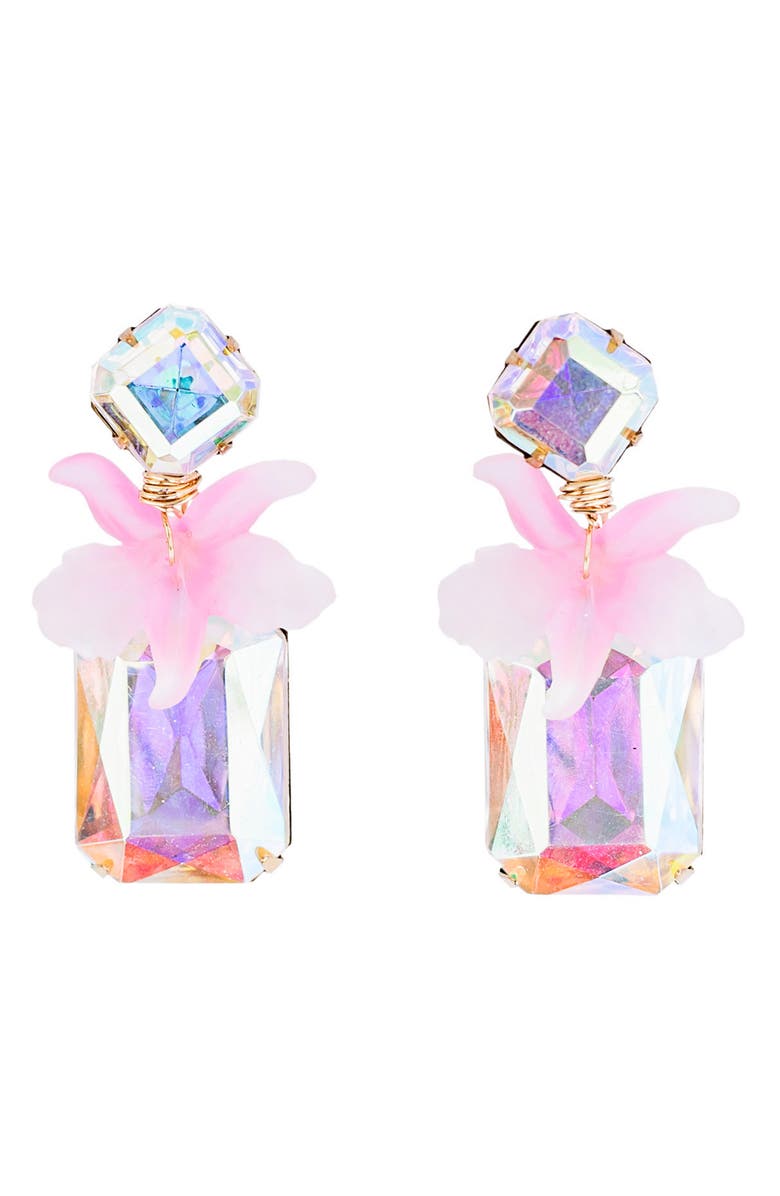 The Pink Reef Wild Orchid Drop Earrings, Main, color, 