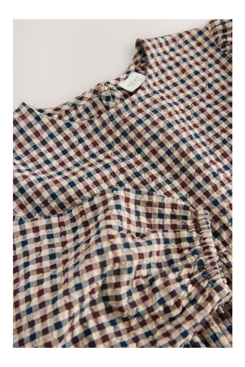 Kids' Gingham Tiered Dress, Alternate, color, NEUTRAL