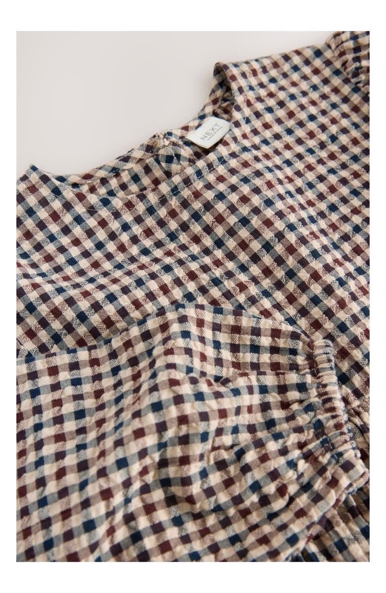 NEXT Kids' Gingham Tiered Dress, Alternate, color, Neutral