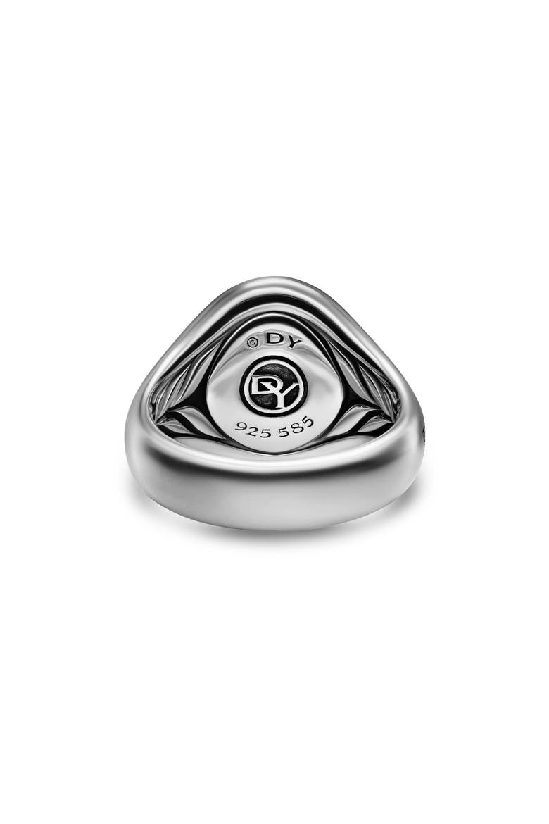 Men's Memento Mori Skull Ring in Sterling Silver with 14K Yellow Gold, 18.6mm, Alternate, color, SILVER