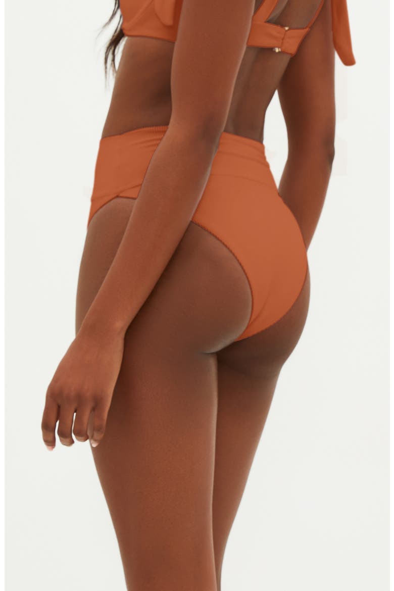 Highway High Waist Bikini Bottoms, Alternate, color, CARMEL