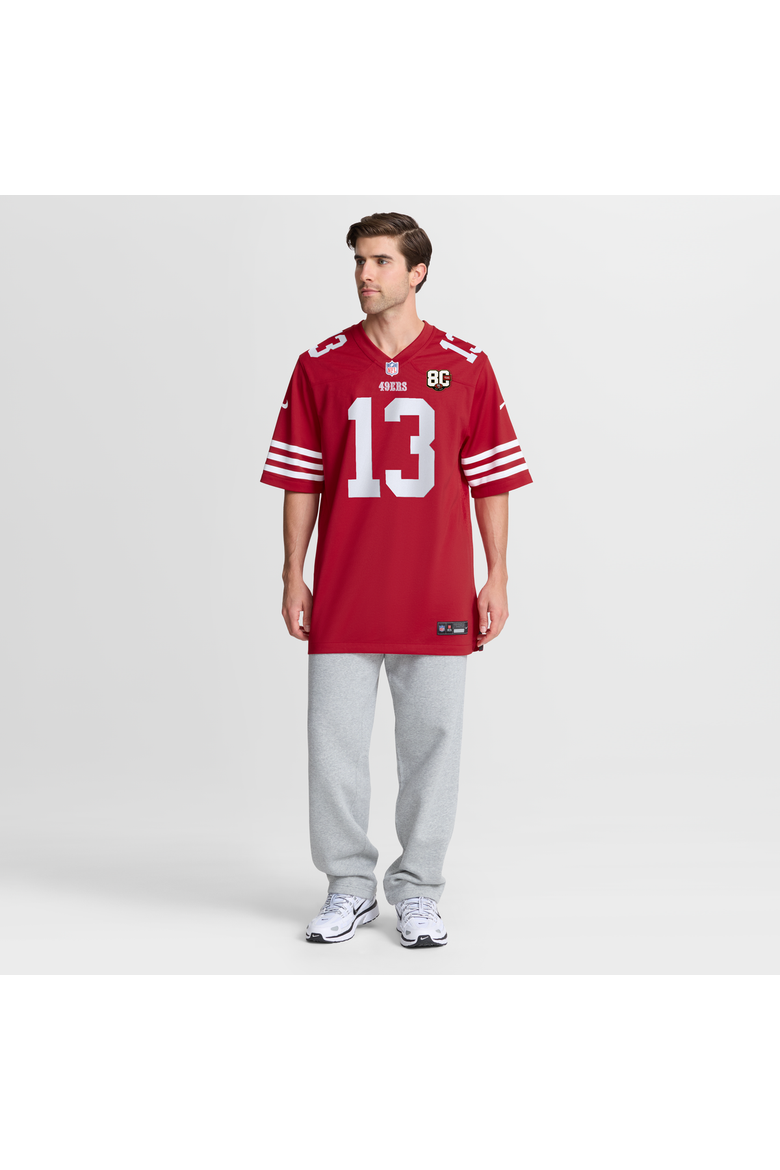 Men's Nike Brock Purdy Scarlet San Francisco 49ers 80th Anniversary Game Jersey, Alternate, color, Scarlet