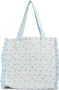 Madden Girl Floral Quilted Tote Bag with Pouch