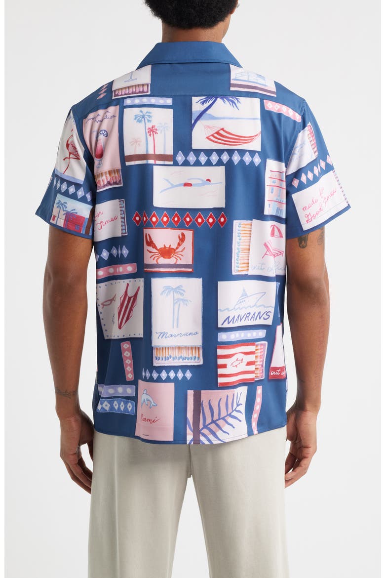 Match Box Graphic Camp Shirt, Alternate, color, BLUE