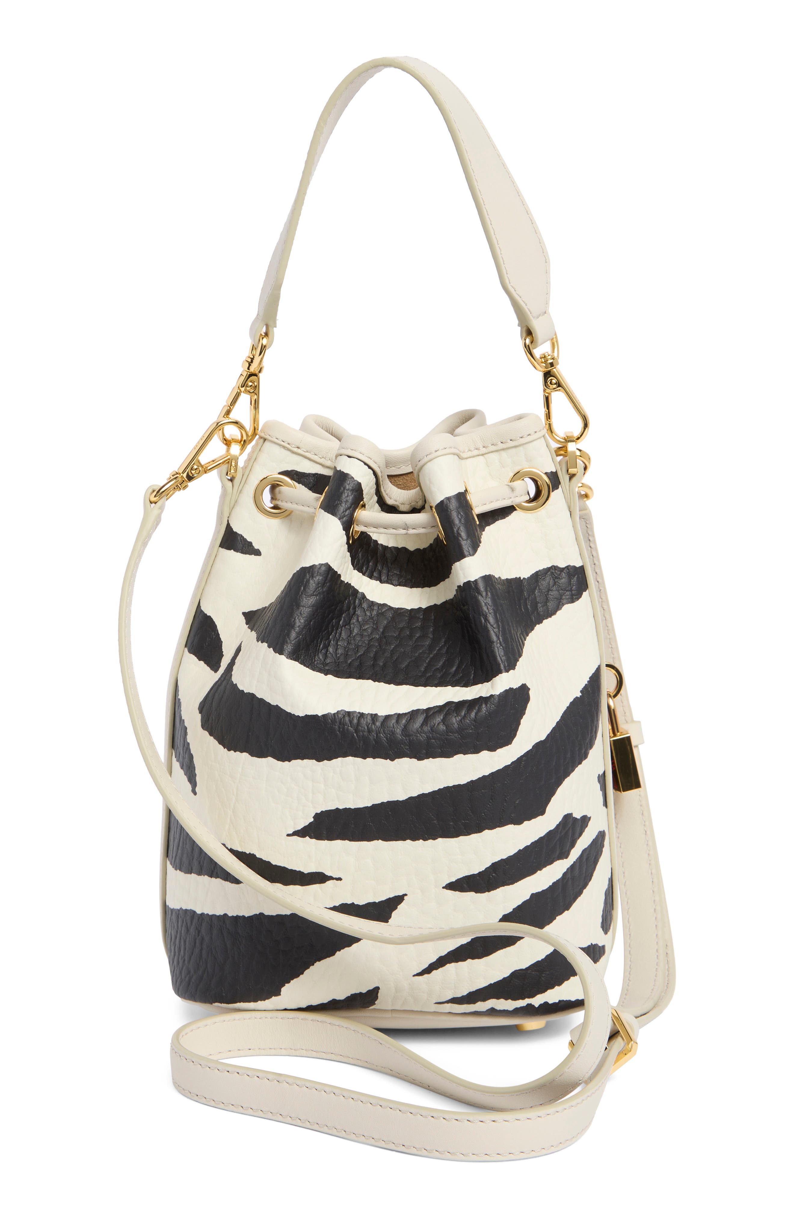 MCM Dessau VI Drawstring Mini Bucket Bag, Alternate, color, 