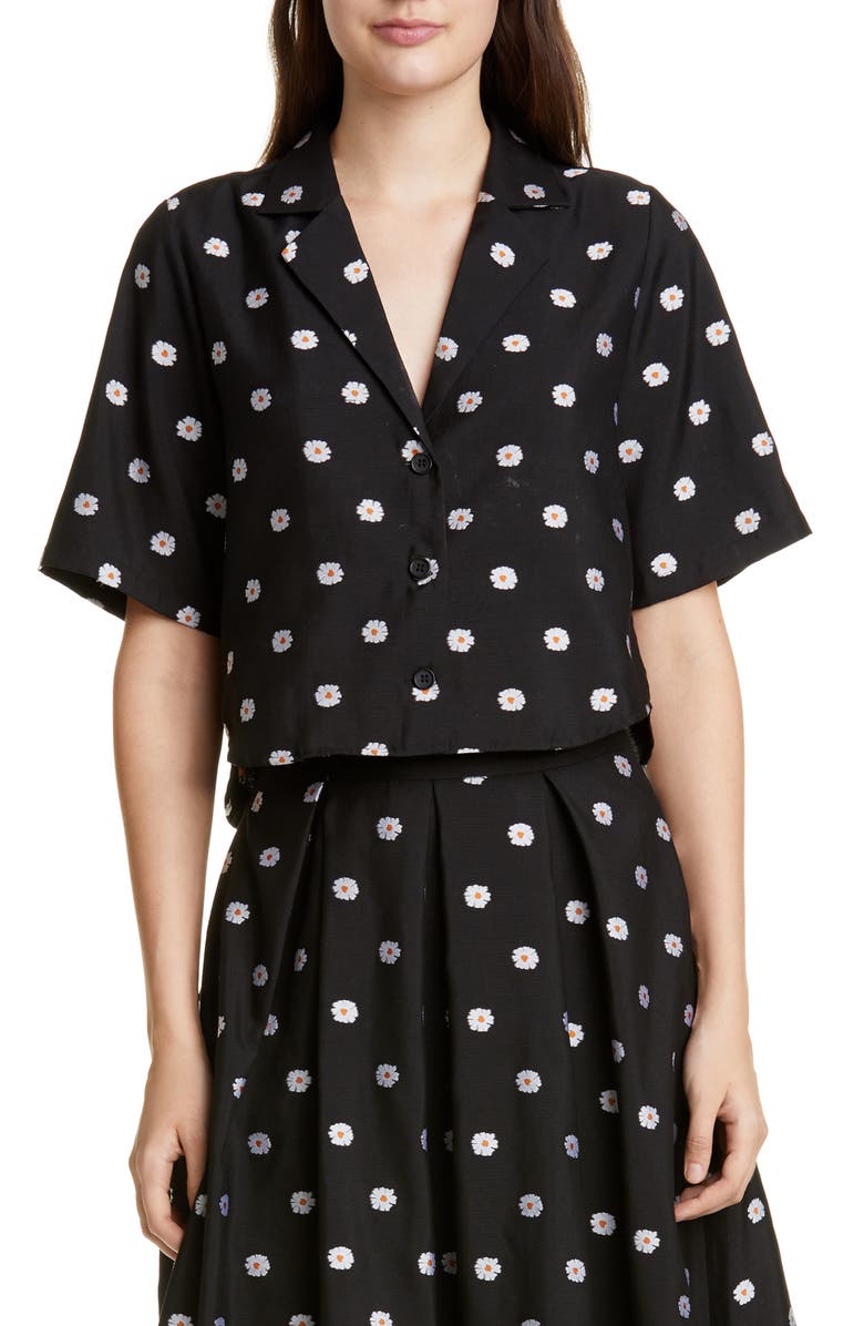 Stine Goya Athena Daisy Crop Shirt, Main, color, 