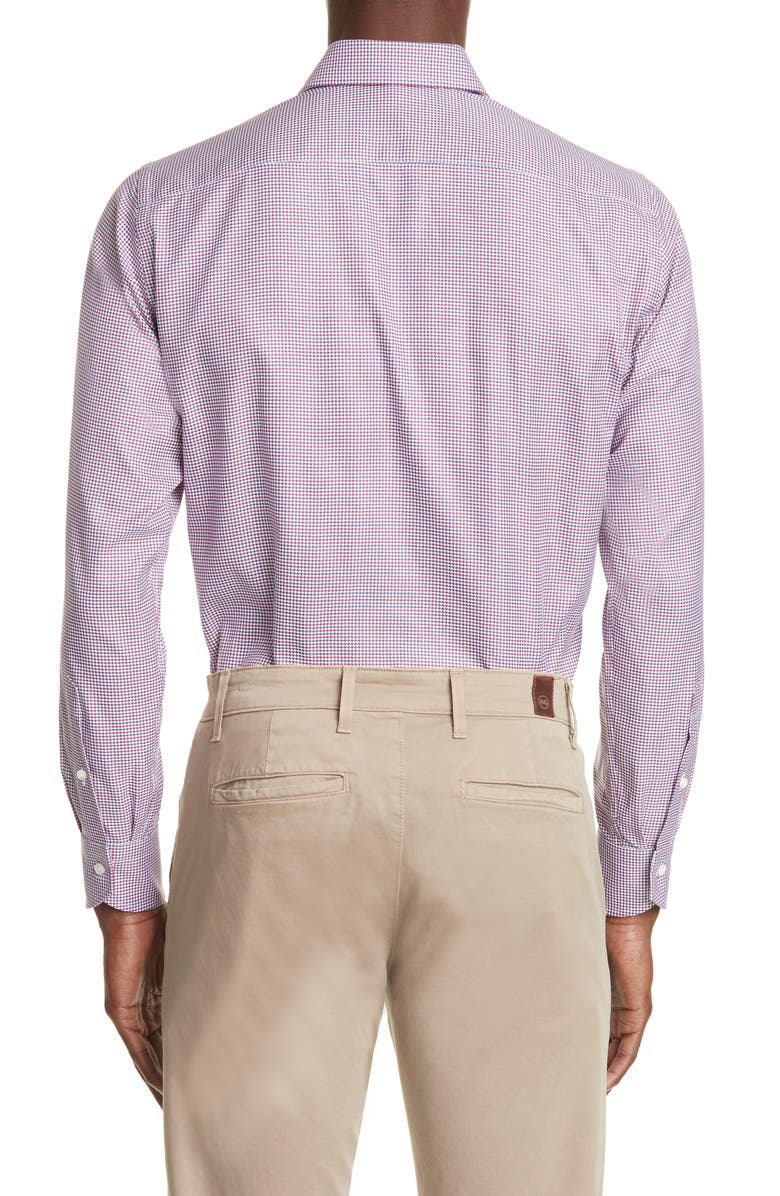 Canali Regular Fit Houndstooth Dress Shirt, Alternate, color,