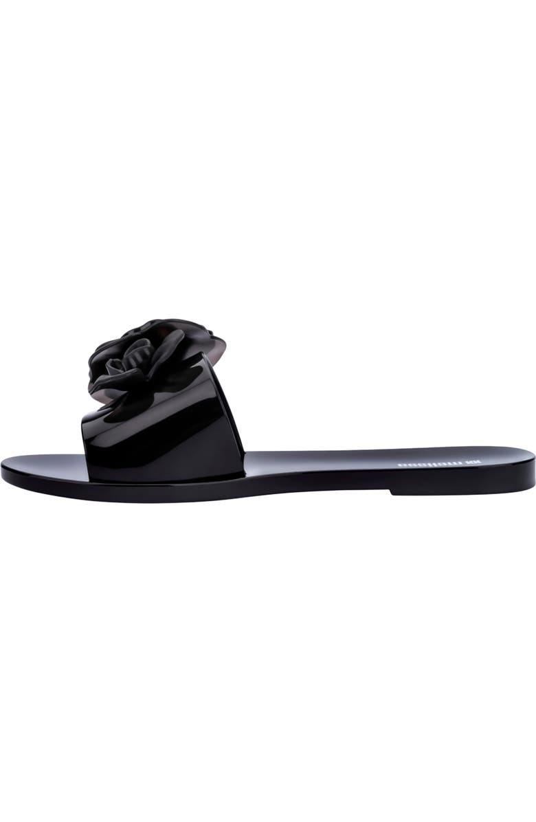 Melissa Babe Petals Slide Sandal, Alternate, color, Black
