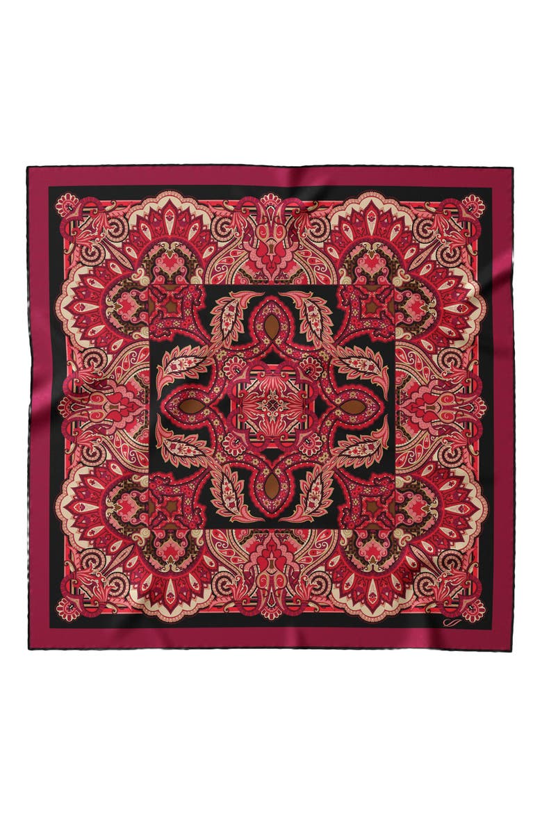 Malta - Hand Rolled Silk Foulard for Women, Alternate, color, Ruby Red