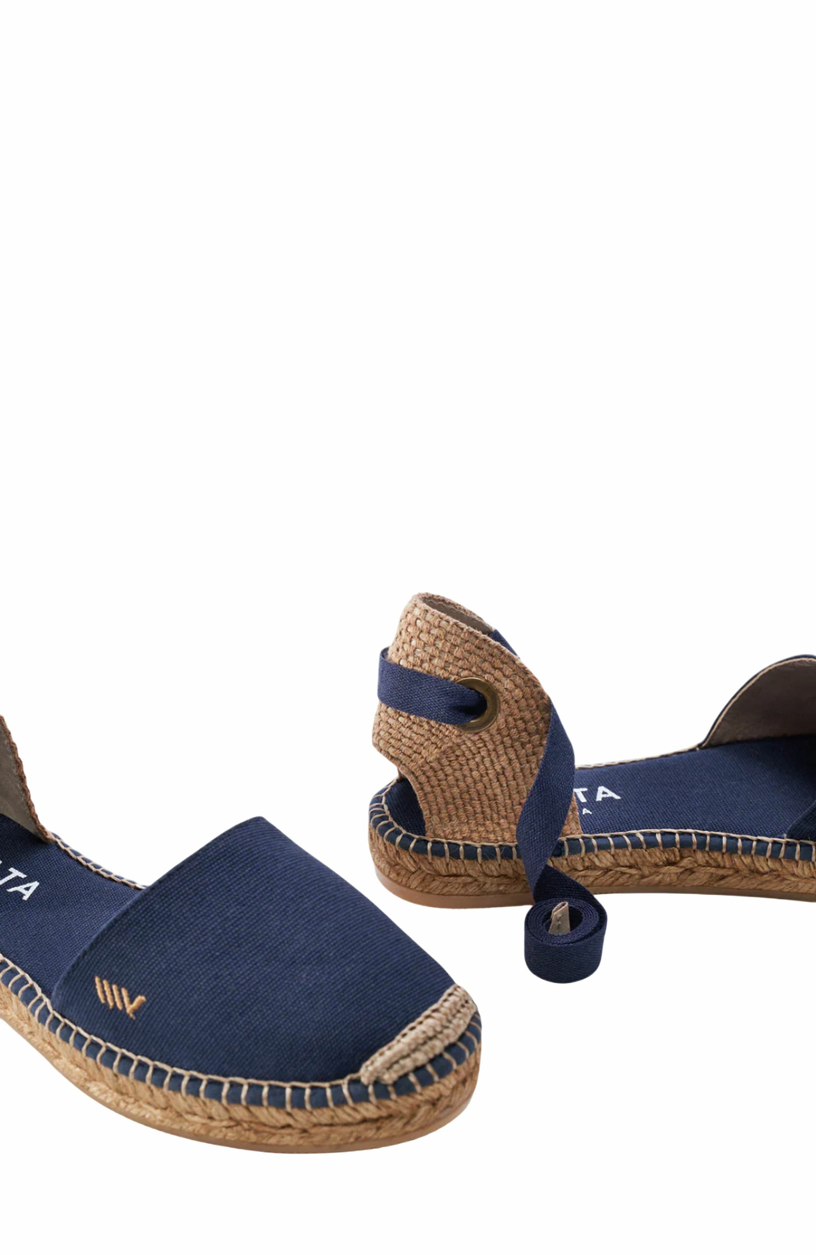 VISCATA Candell Canvas Espadrille Flats, Alternate, color, Navy Blue
