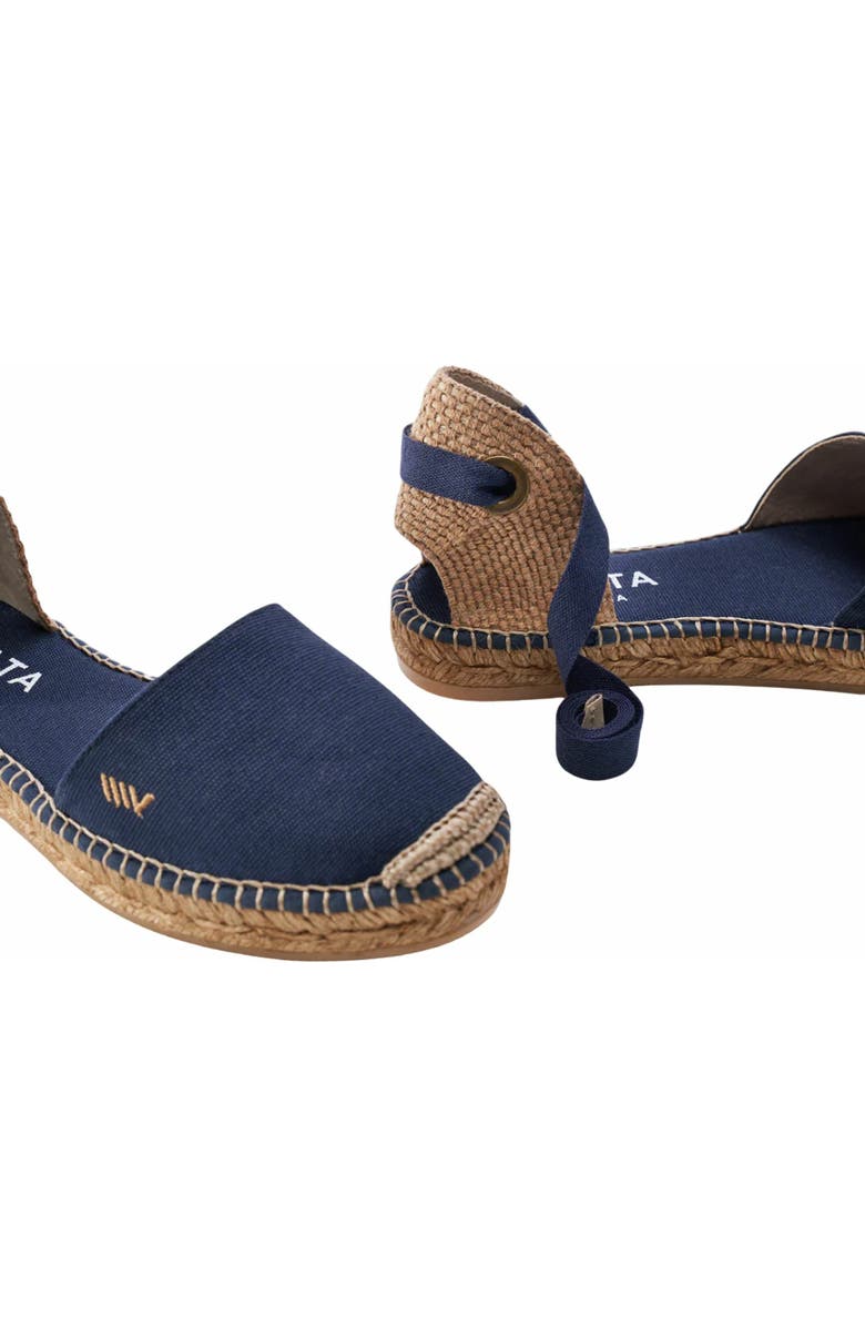 VISCATA Candell Canvas Espadrille Flats, Alternate, color, Navy Blue