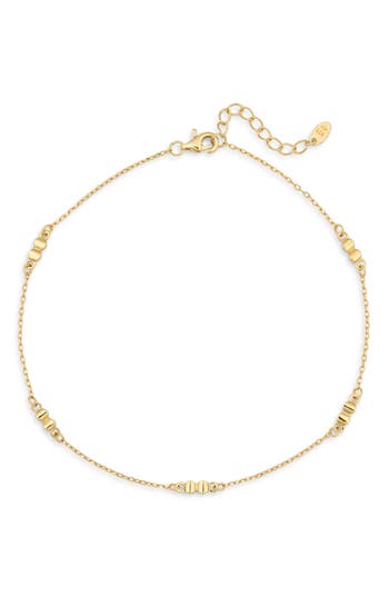 Argento Vivo Sterling Silver Bubble Station Anklet In Gold