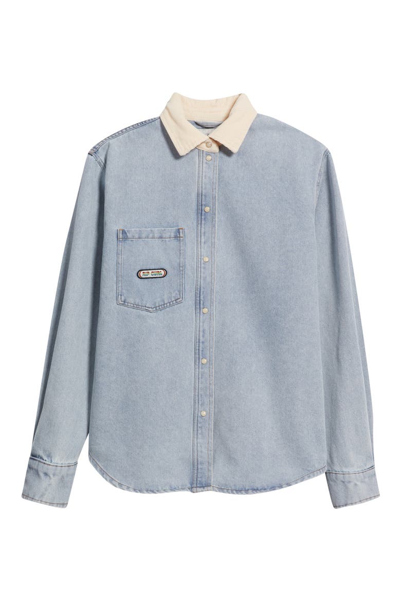 Surf Side Relaxed Fit Denim Shirt Jacket, Alternate, color, WASHED BLUE