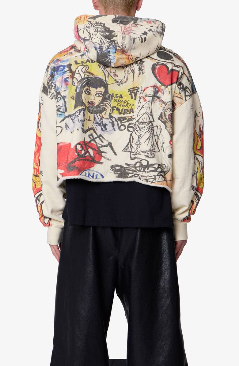 mnml Doodle Hoodie, Alternate, color, Beige Multi
