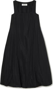 Róhe Balloon Hem Technical Taffeta Midi Dress