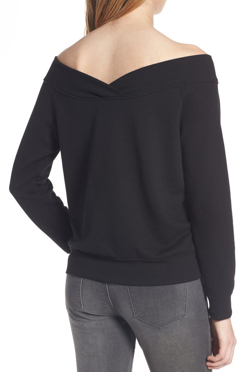 Socialite Off the Shoulder Sweatshirt, Alternate, color, 