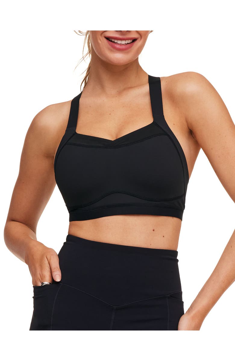 Adore Me Brylee High Support Sports Bra, Main, color, Black