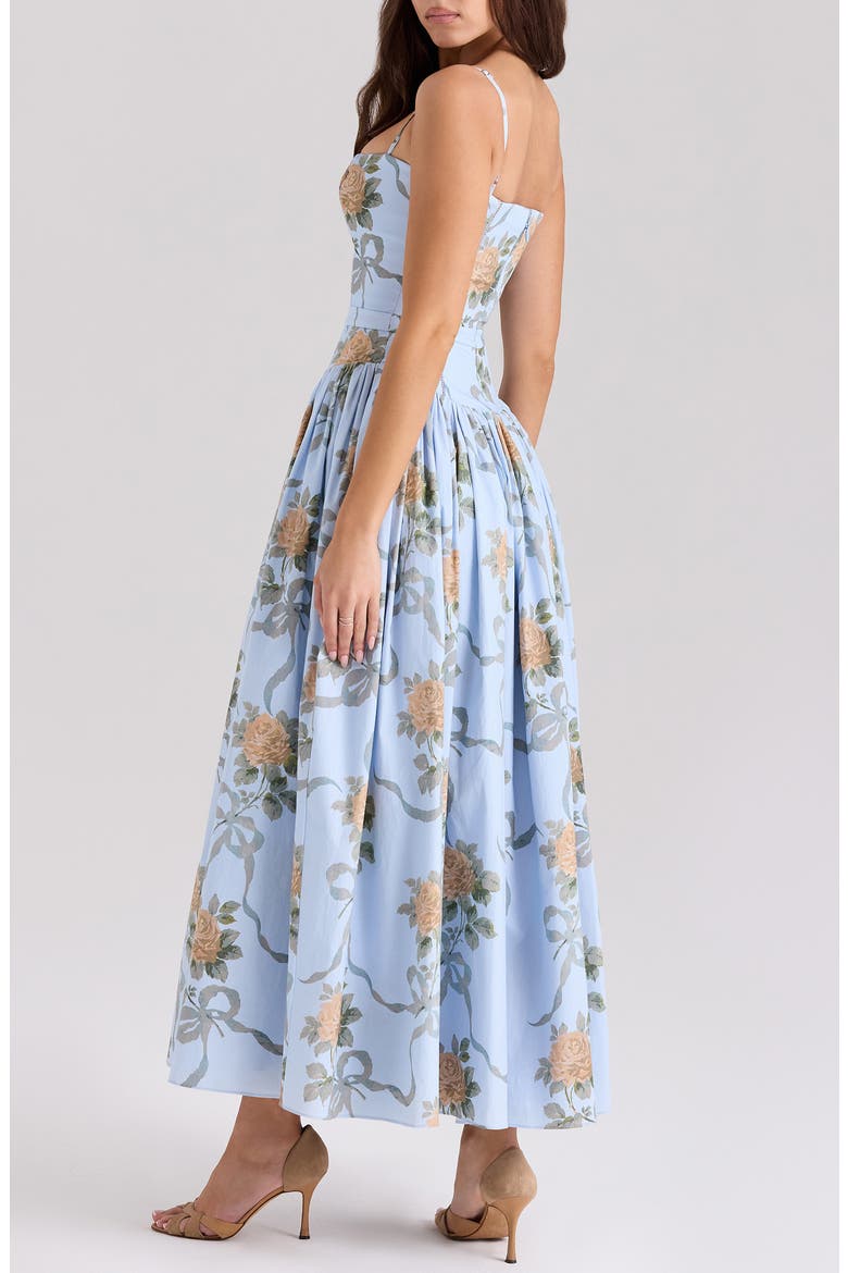 Ysabella Floral Maxi Sundress, Alternate, color, YELLOW ROSE BLUE