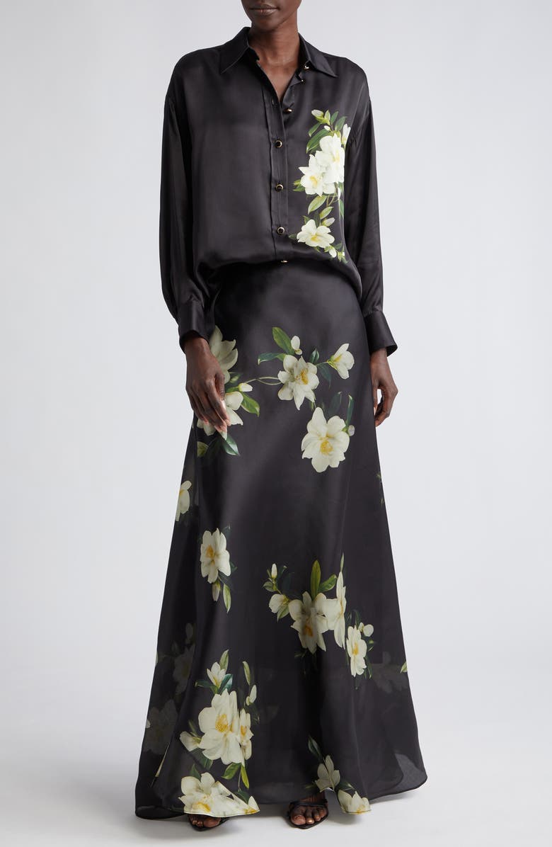 Zimmermann Harmony Floral Print Silk Button-Up Shirt, Alternate, color, 