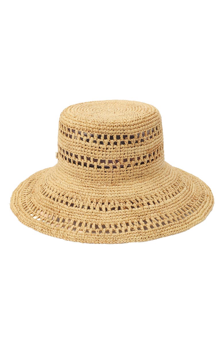 Kate Spade New York open weave sun hat, Main, color, 